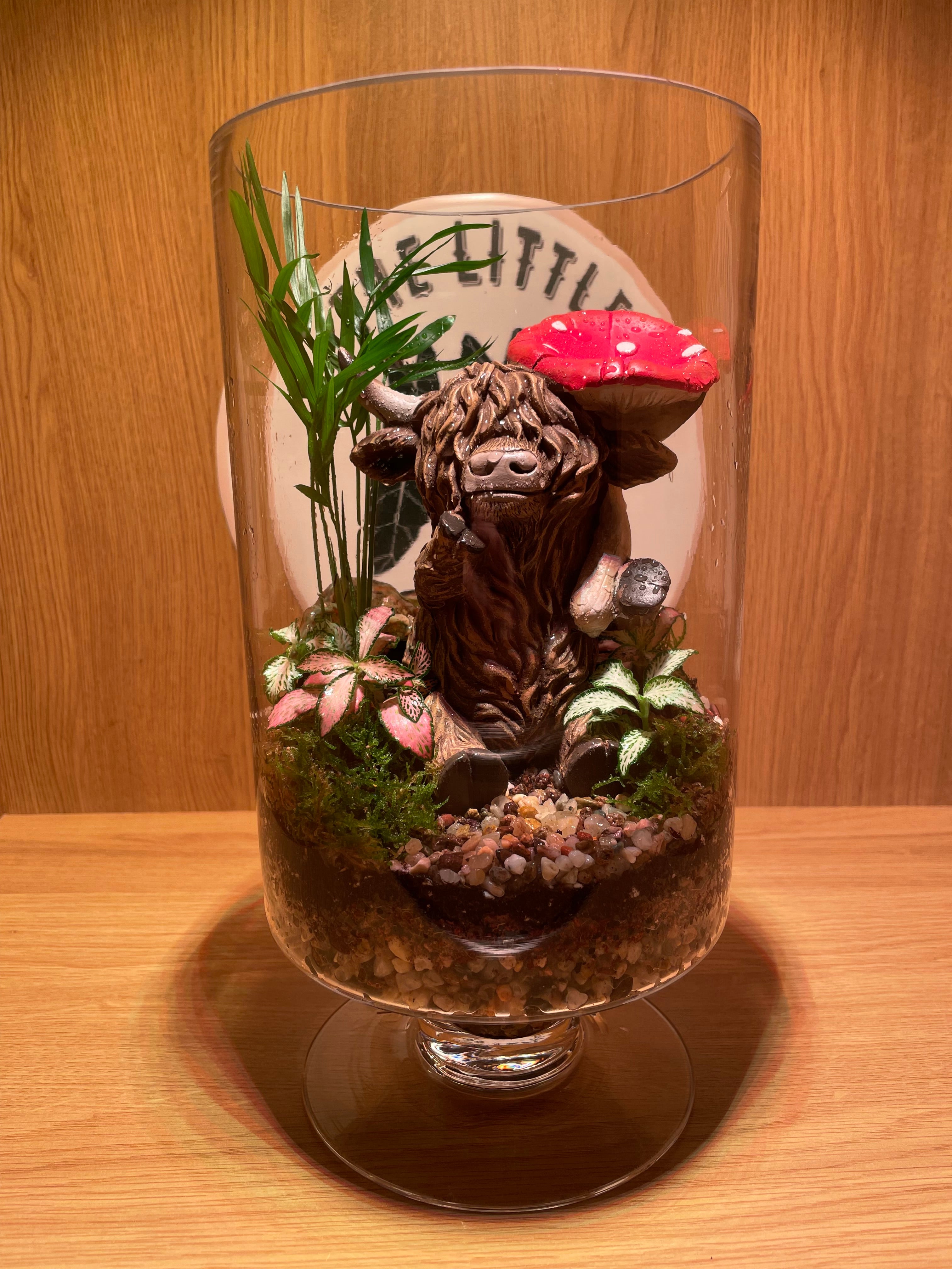 Highland Cow Glass